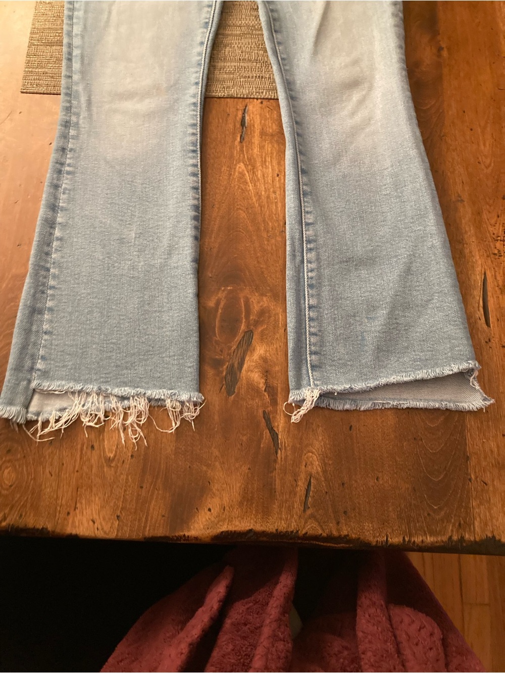LIKE New, MOTHER Light Blue Women's High-Rise Flare Jeans - Picture 3 of 10